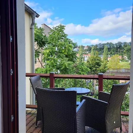 Im Herzen Der Historischen Altstadt Mit Elbblick Und Balkon Pirna Exterior photo